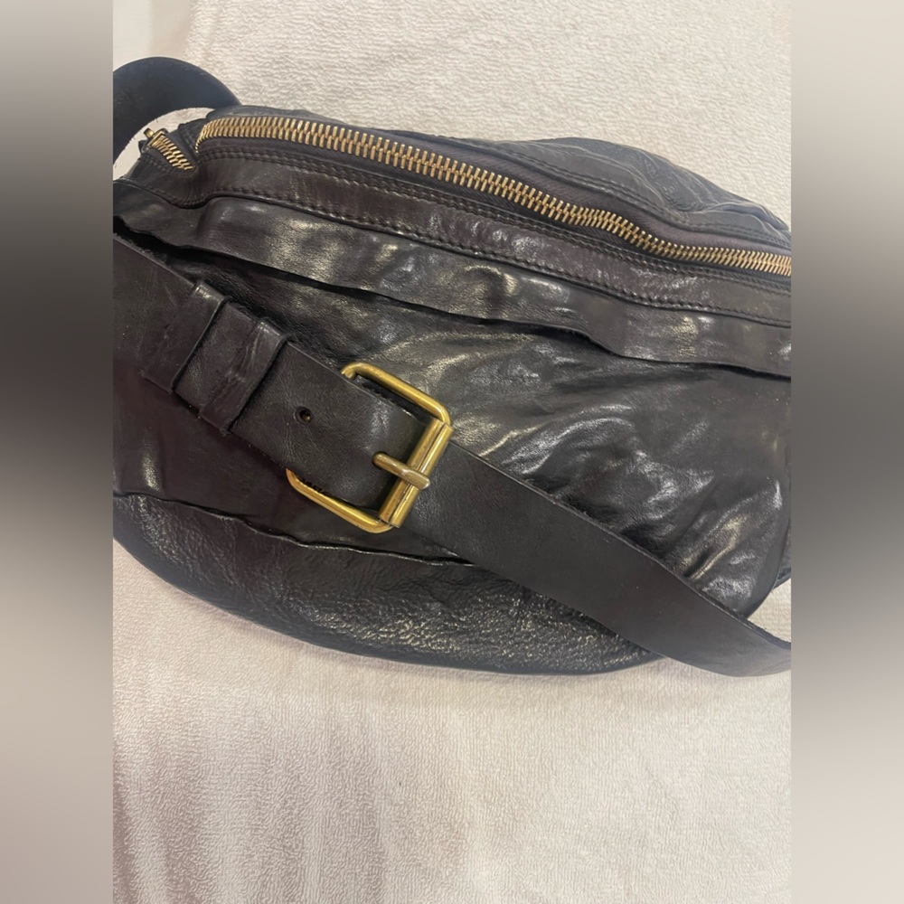 Campomaggi unisex Classic black leather bag! Purchased from Free people - Picture 6 of 15